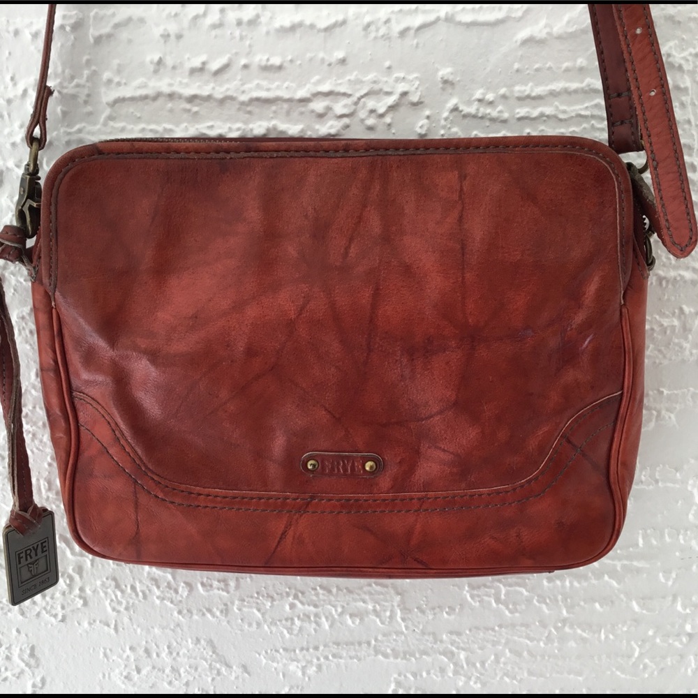 Frye campus crossbody with Frye bag Burnt Red